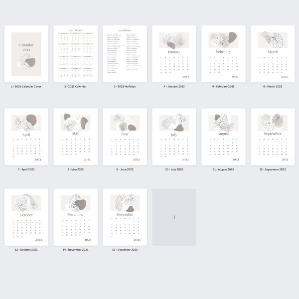 2023 Calendar Template
