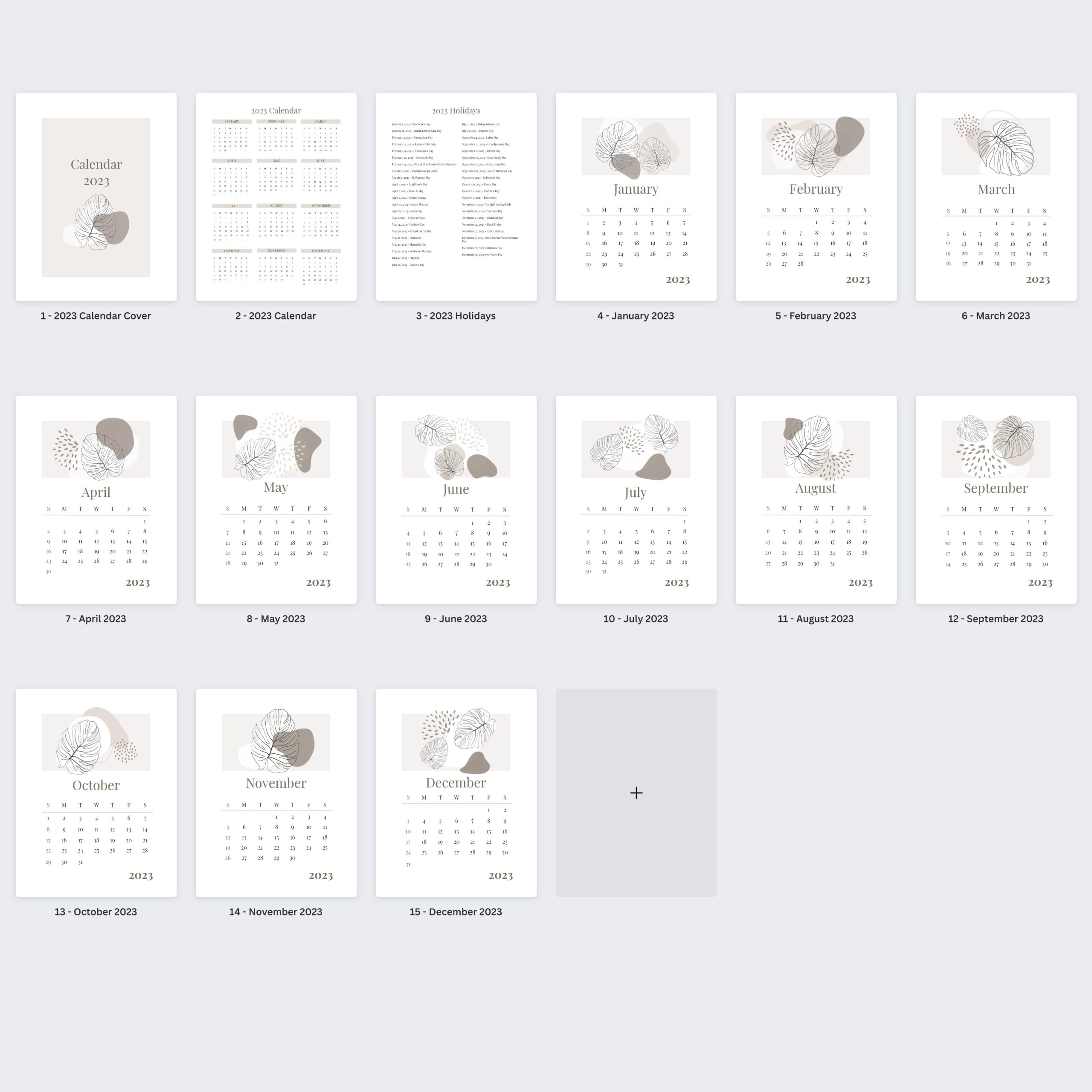 2023 Calendar Template