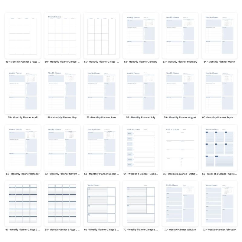 Dated Printable Planner 2025