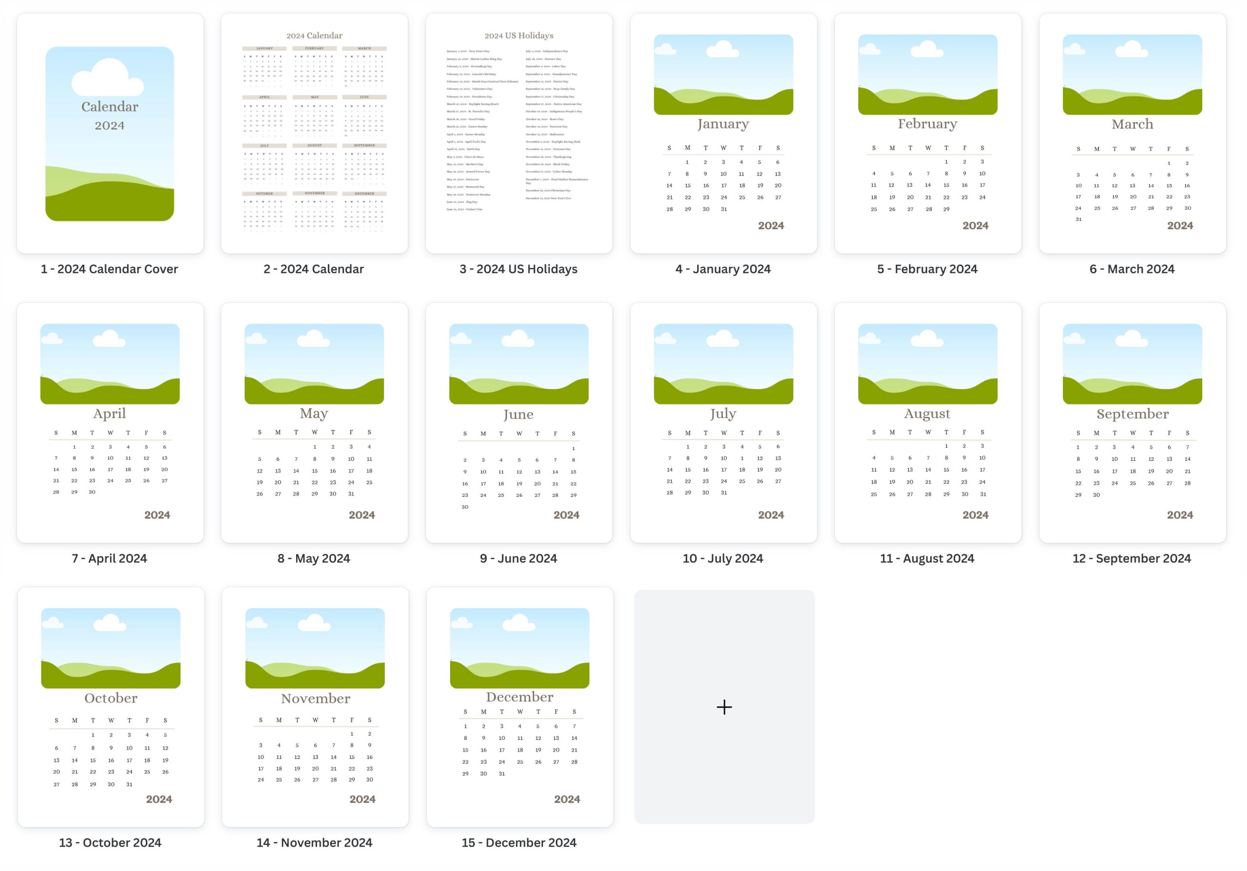 Blank Calendar Template