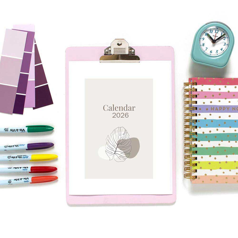 2026 Calendar Template Product Image