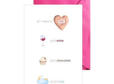 All I Need is Love Printable Card