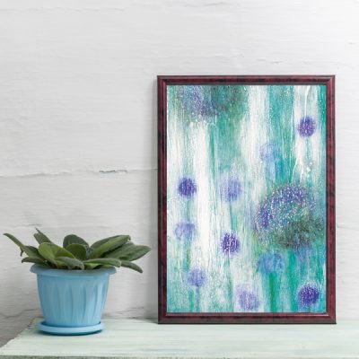 Alliums Print Framed