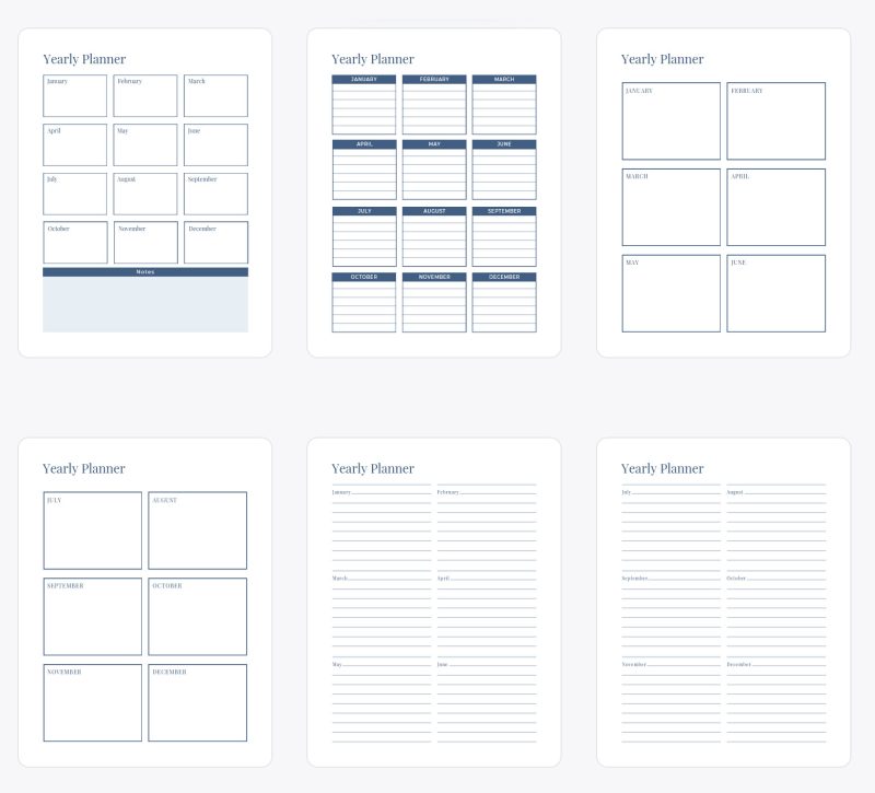 Printable Annual Planner Pages