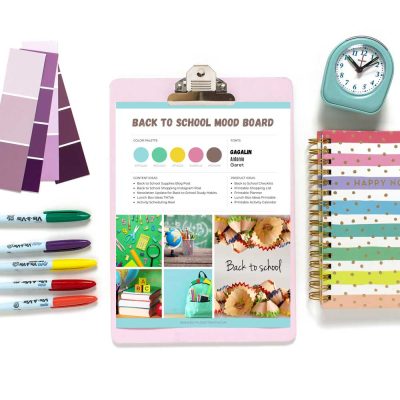 Back to School Mood Board Printable