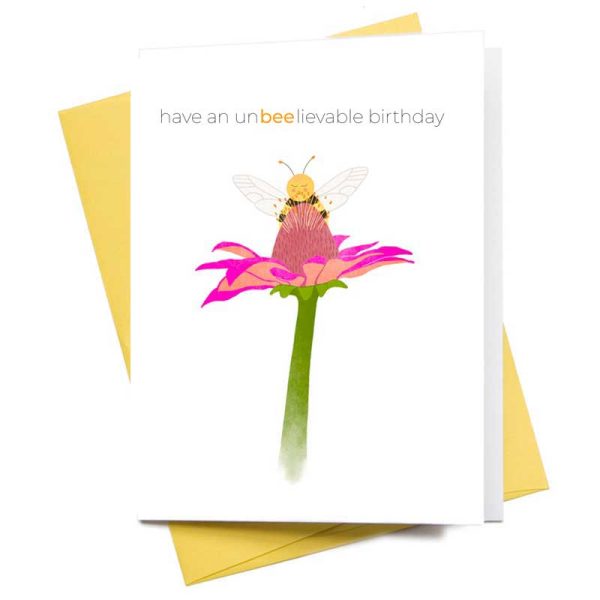 Bee Happy Birthday Printable Card