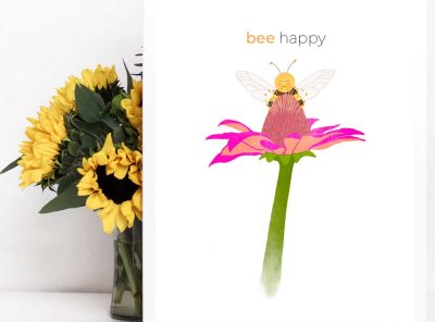 Bee Happy Art Printable
