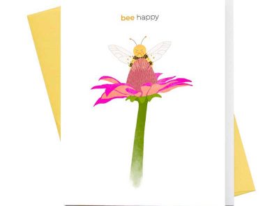 Bee Happy Printable Card