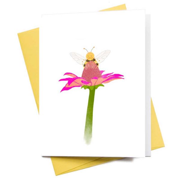 Bee Happy Printable Card Blank