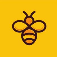 Bee Logo Design Illustration