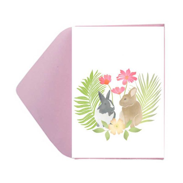 Bunny Printable Card Blank