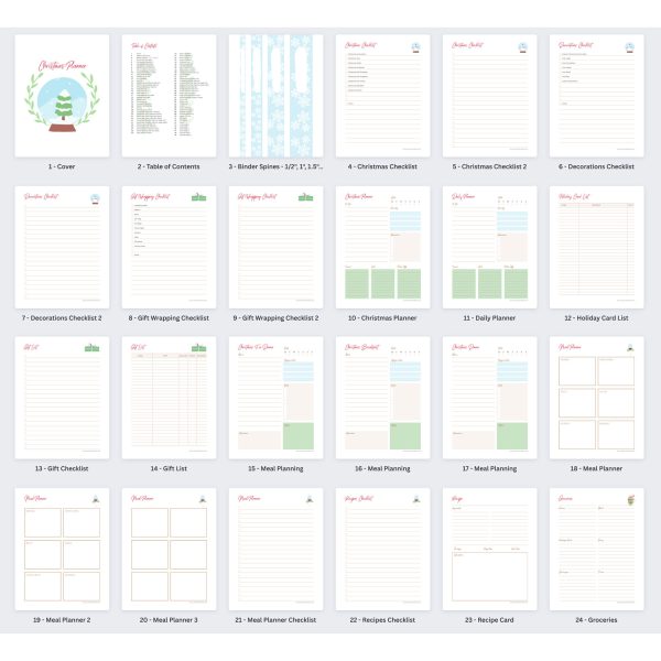 Christmas Planner Template Layout