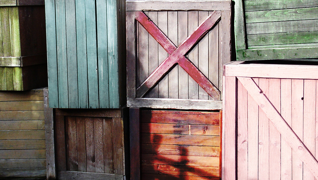 Colored Wood Boxes