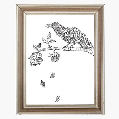 Crow in Apple Tree Featured