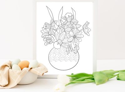 Daffodils Coloring Page