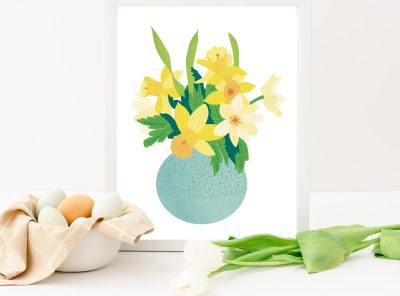 Daffodils Floral Printable