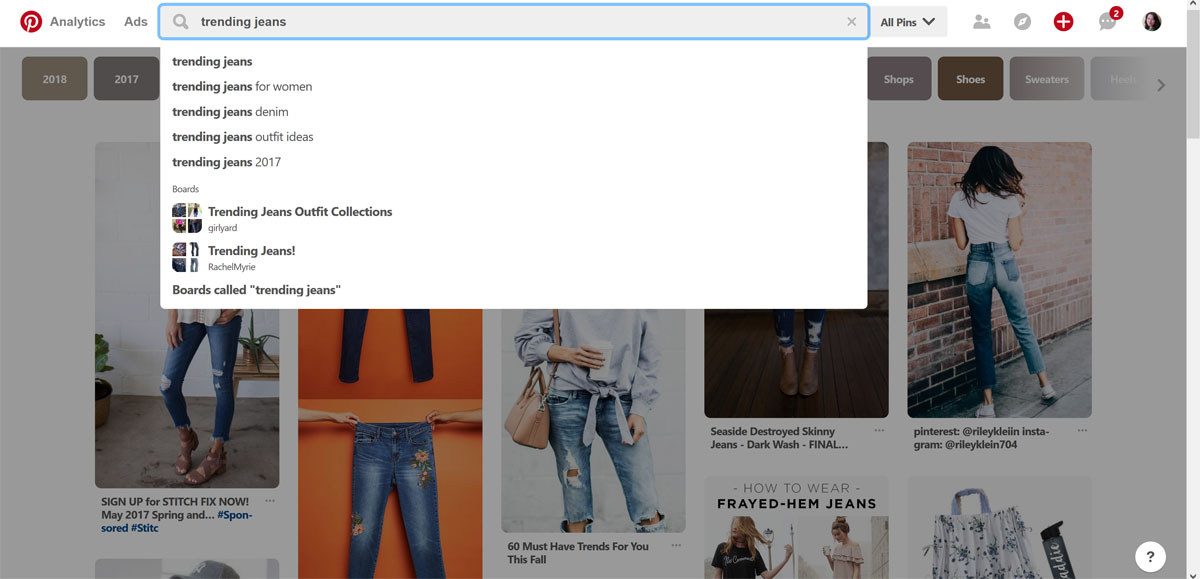 E-commerce Trending Jeans