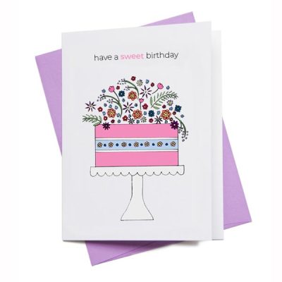 Floral Cake Printable Card