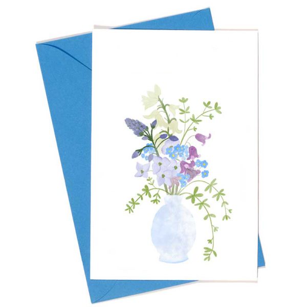 Floral Vase Printable Card Blank