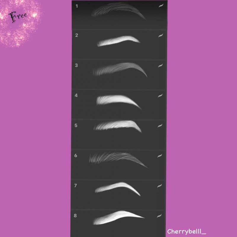 Free Procreate Eyebrow Brush