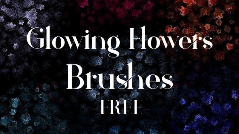 Free Procreate Glowing Flowers Brush