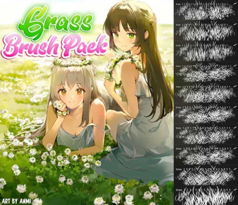 Free Procreate Grass Brush