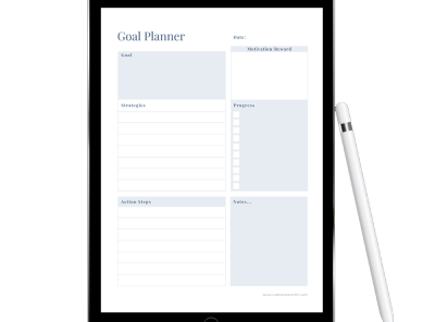 Printable Goal Planner Worksheet