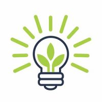 Green Energy Lightbulb Logo Design