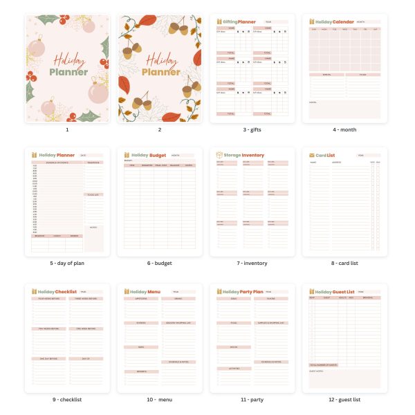 Printable Holiday Planner