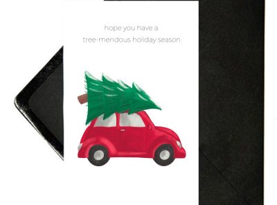 VW Bug Christmas Tree Printable Card