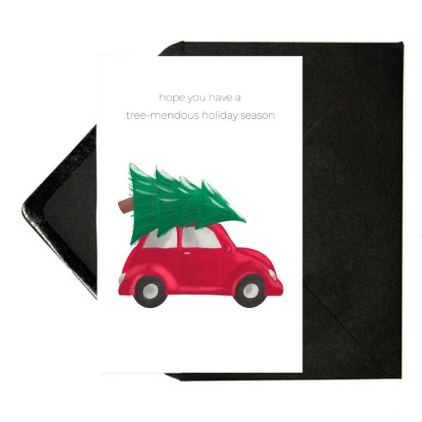 VW Bug Christmas Tree Printable Card