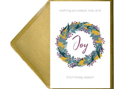 Holiday Wreath Printable Card