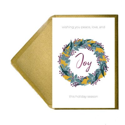 Holiday Wreath Printable Card