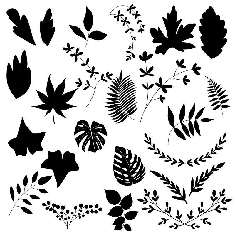 Leaf Brush Stamps Solid