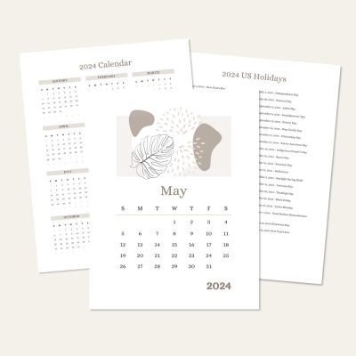 May Calendar Printable