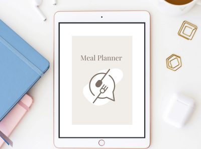 Meal Planner + Food Journal Template Canva PLR