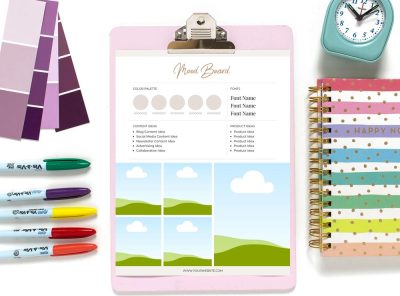 Mood Board Template Canva PLR