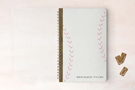 Cute School Suppies Baseball Notebook