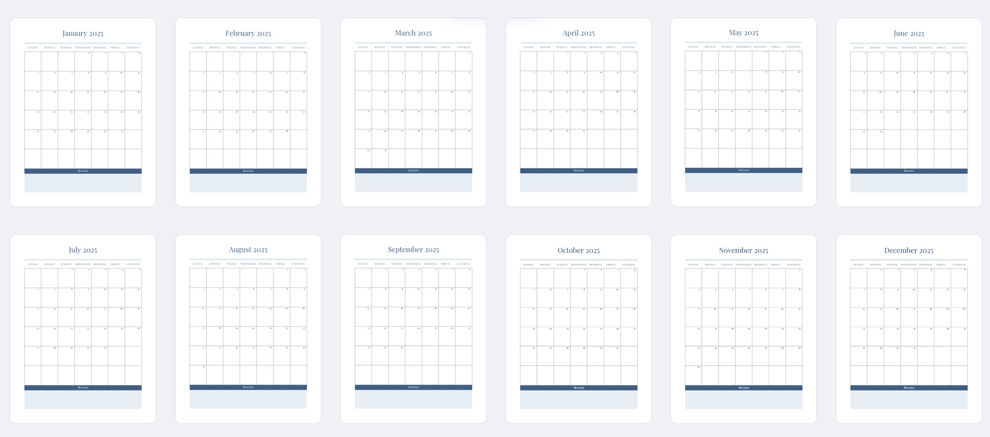 Printable Calendar Pages Overview
