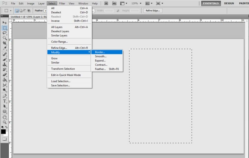 Photoshop Borders Step 2