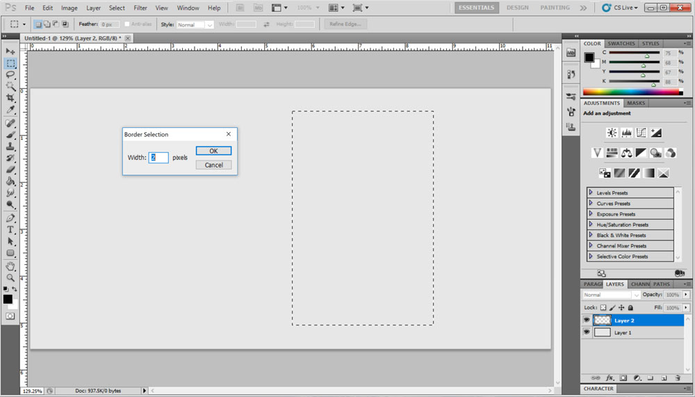 Creating photoshop borders frames the easy way