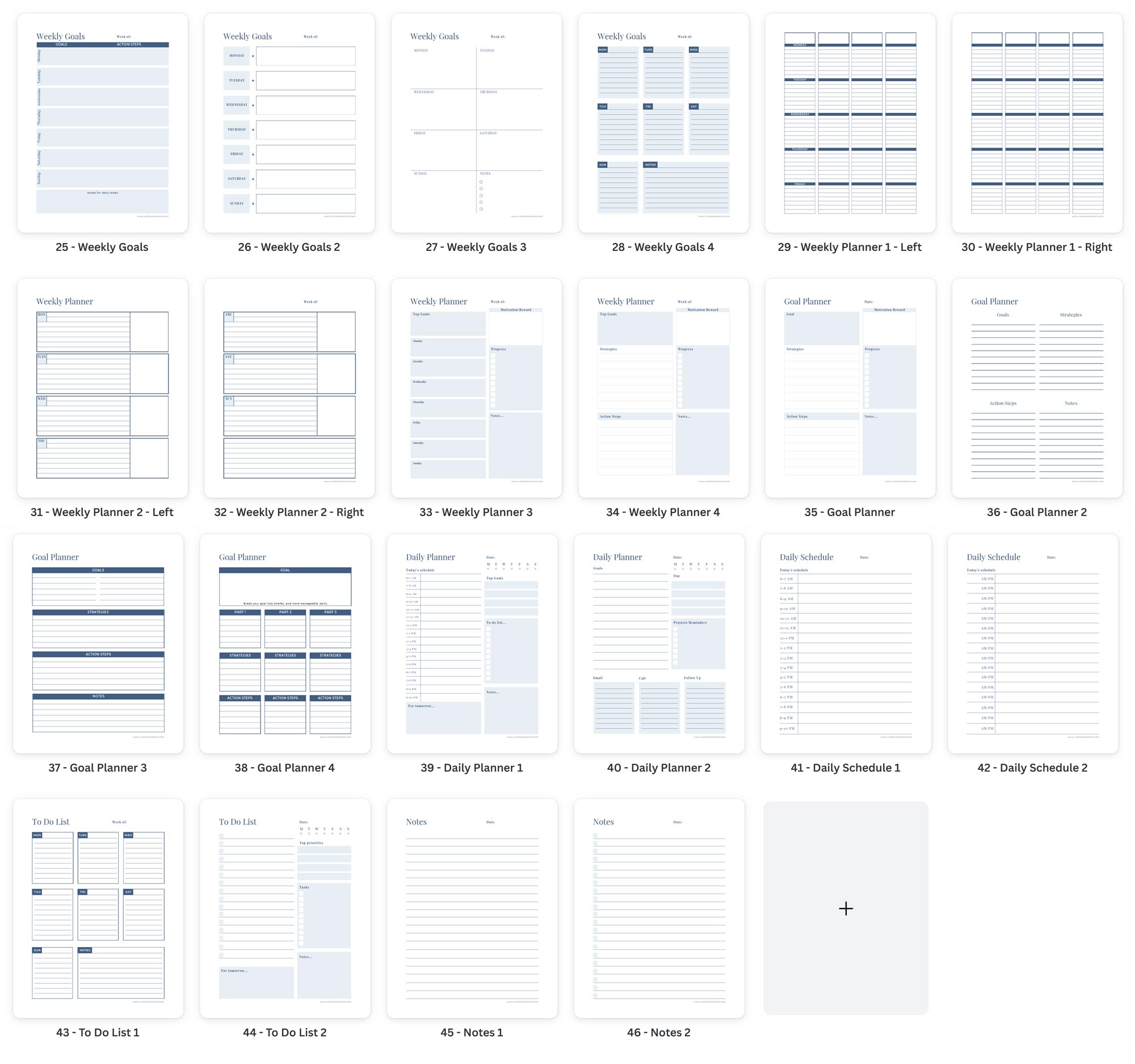 Printable Goal Planner Pages