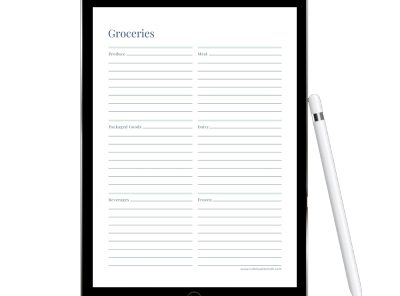 Printable Grocery List