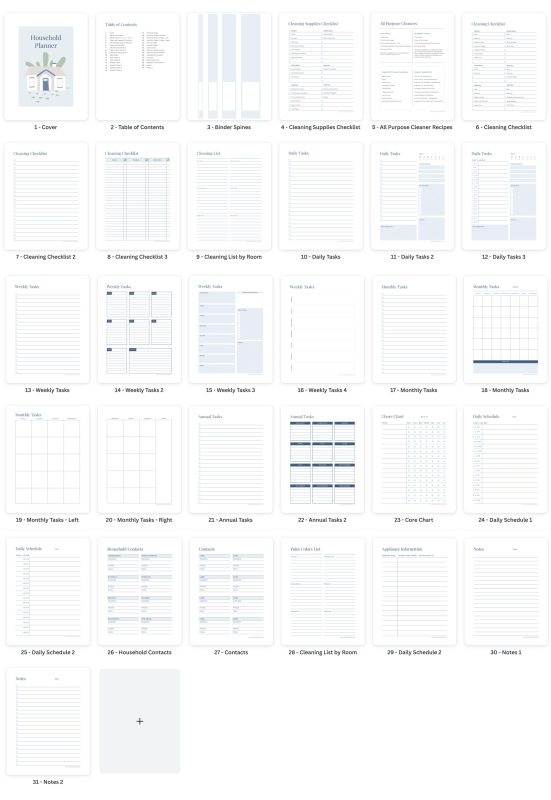 Printable Household Planner