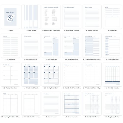 Printable Meal Planner + Food Journal