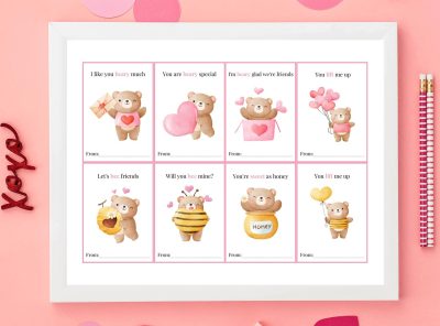 Printable Valentines Bears