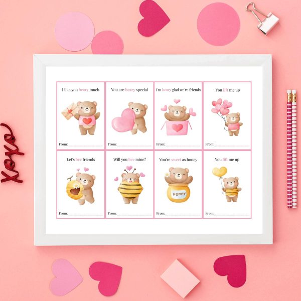 Printable Valentines Bears