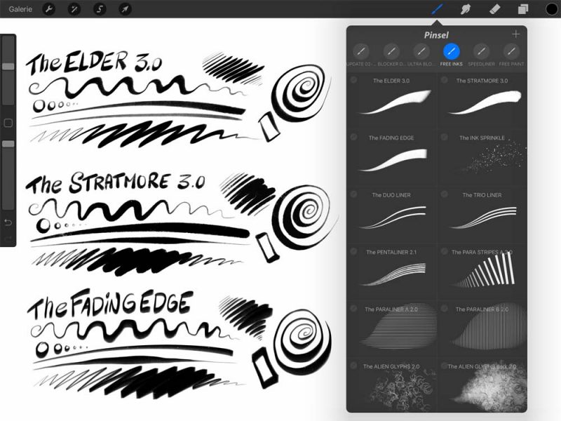 Ink Brushes Procreate Free