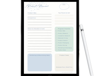 Business Product Planner Printable