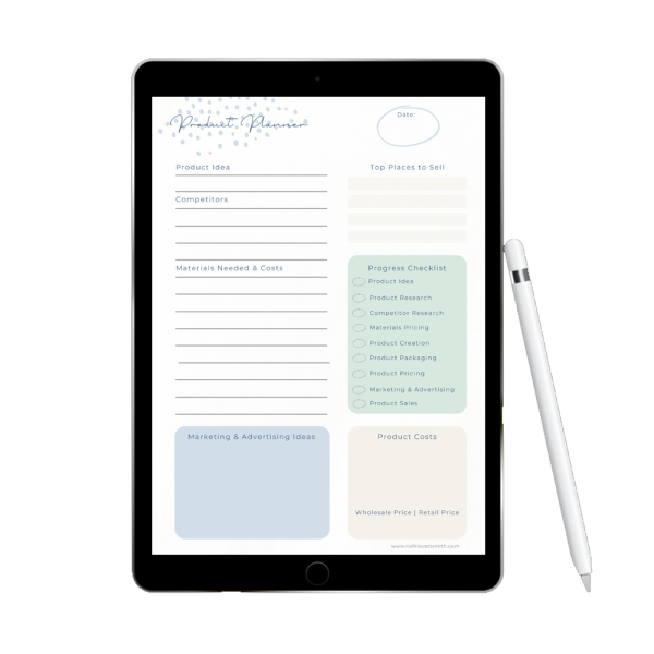 Product Planner Printable